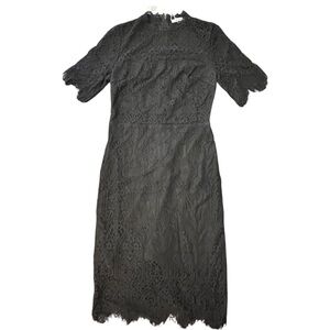 ZALALUS Black Lace Dress Cocktail Party Dark Romance Goth Sexy Chic Sz 4 NEW $60